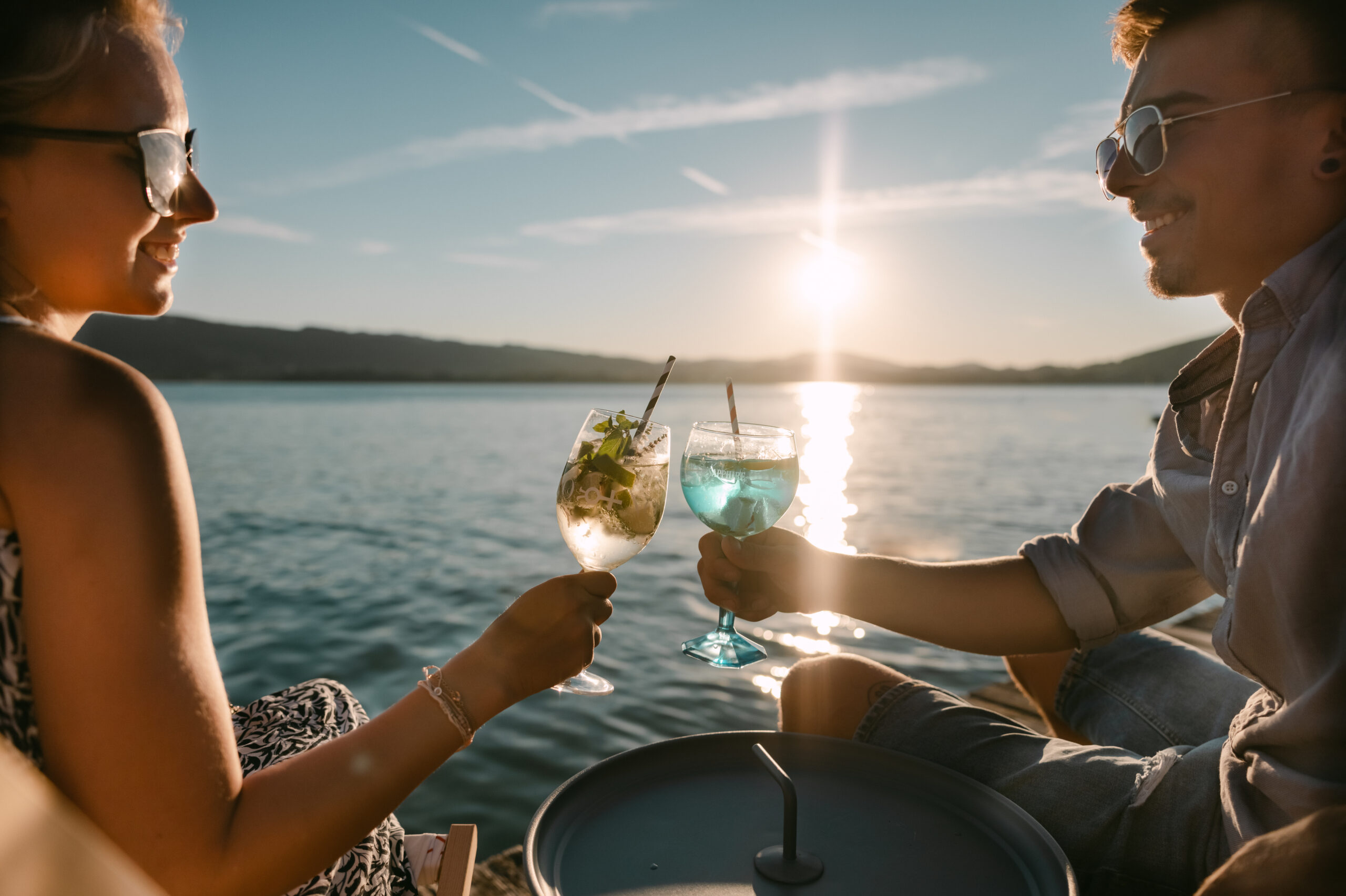 Sonnenuntergang am Attersee